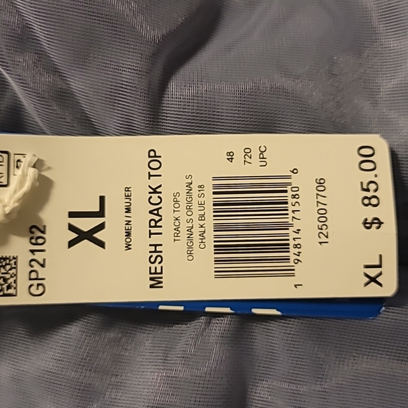 Adidas Originals Mesh Track Top Chalk Blue L, XL GP2162 - Picture 6 of 9